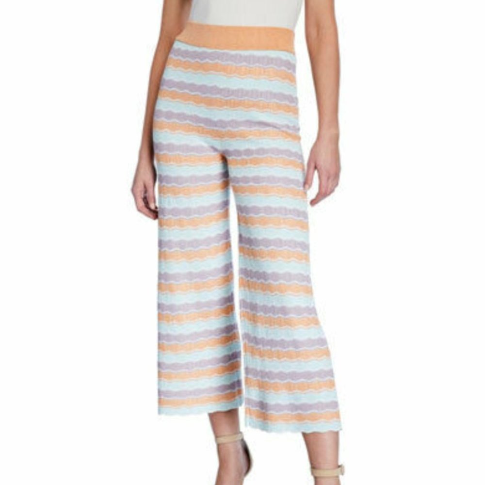 Alice and Olivia Funky Wide Leg Knit Pants